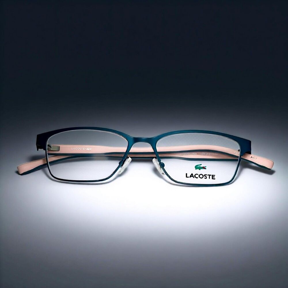 MSRP $117 Lacoste Eyeglasses Womens Black Peach L3109 466 Full Rim 49-15-135